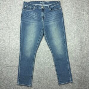 Levi's Jeans Womens 34x32 Blue‎ Modern Slim Stretch Signature Faded Denim Pants